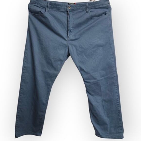 Dockers Blue Straight Fit Pants Men’s Size 44 Cotton Blend - Picture 2 of 11